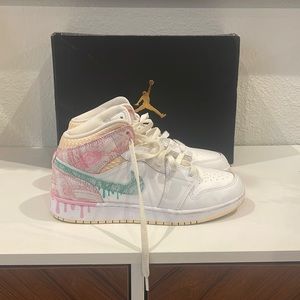 Air Jordan AJ1 MID paint drip 7